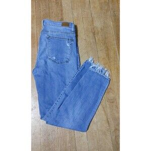 Judy Blue Women's Skinny Blue Stretch Denim Frayed Hem Distressed 11 / 30 Jeans